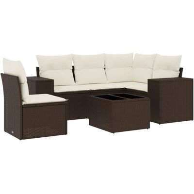 vidaXL Gartenmöbel-Set - 5-teilige Couchgarnitur mit Kissen vidaXL Gartenmöbel-Set - 5-teilige Couchgarnitur mit Kissen