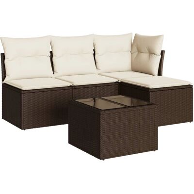 VidaXL Outdoor-Möbelset - Beige, modular, wetterfest VidaXL Outdoor-Möbelset - Beige, modular, wetterfest