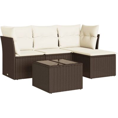 VidaXL Outdoormöbel-Set - Braun, Modular, UV-beständig - Gartenset VidaXL Outdoormöbel-Set - Braun, Modular, UV-beständig - Gartenset