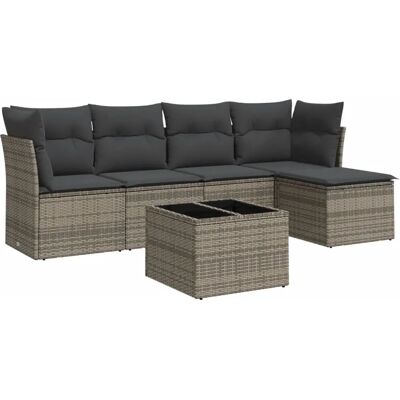 VidaXL Beiges Gartenmöbel-Set - 5-Sitzer Rattan modulär VidaXL Beiges Gartenmöbel-Set - 5-Sitzer Rattan modulär