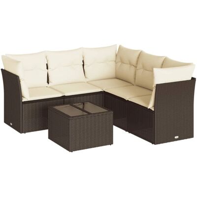 vidaXL Gartenmöbel-Set - Braun, 6-teilig, Modulares - Gartenmöbel vidaXL Gartenmöbel-Set - Braun, 6-teilig, Modulares - Gartenmöbel