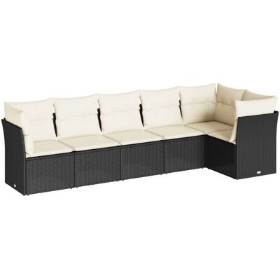 vidaXL Gartenmöbel-Set - 6-teilig - Schwarz vidaXL Gartenmöbel-Set - 6-teilig - Schwarz