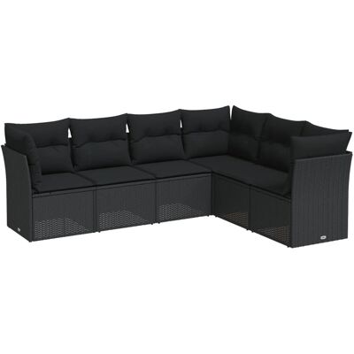VidaXL Außenmöbel-Set - Schwarz - Gartenlounge, Tisch, Kissen VidaXL Außenmöbel-Set - Schwarz - Gartenlounge, Tisch, Kissen