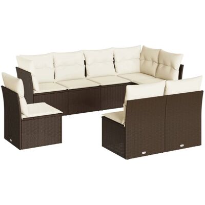 VidaXL Gartenmöbel Set - 8-teiliges Sofa mit Kissen VidaXL Gartenmöbel Set - 8-teiliges Sofa mit Kissen