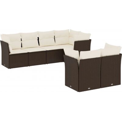 VidaXL Gartenmöbel Set - Langlebiges Poly Rattan, 7-teilig VidaXL Gartenmöbel Set - Langlebiges Poly Rattan, 7-teilig
