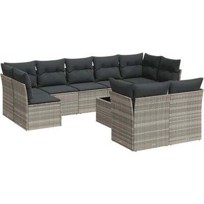vidaXL Gartenmöbel-Set - Hellgrau - Modularer Gartenlounge vidaXL Gartenmöbel-Set - Hellgrau - Modularer Gartenlounge
