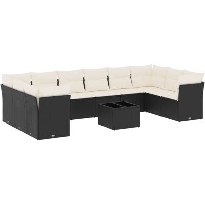 vidaXL Gartensofa-Set - Schwarz vidaXL Gartensofa-Set - Schwarz