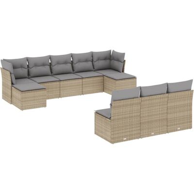 VidaXL Outdoor Möbelset - Beige, Modular, UV-beständig - Garten VidaXL Outdoor Möbelset - Beige, Modular, UV-beständig - Garten