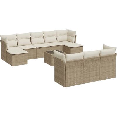 vidaXL Gartenmöbel-Set - Langlebiges Poly Rattan - 11-teilig vidaXL Gartenmöbel-Set - Langlebiges Poly Rattan - 11-teilig