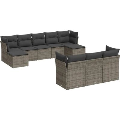 vidaXL Gartenset - 11-tlg. Garten-Sofagarnitur, Beige vidaXL Gartenset - 11-tlg. Garten-Sofagarnitur, Beige