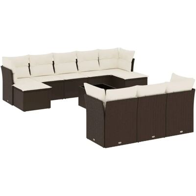 VidaXL Gartenmöbel-Set - Beige, 11-tlg. - Sofa-Set für Garten VidaXL Gartenmöbel-Set - Beige, 11-tlg. - Sofa-Set für Garten