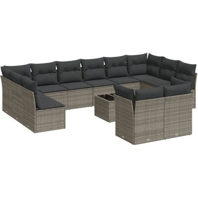 VidaXL Outdoor Furniture Set - Grau - Langlebig, Modular, UV-beständig VidaXL Outdoor Furniture Set - Grau - Langlebig, Modular, UV-beständig