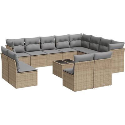 vidaXL Gartenmöbel-Set - Beige, Modular, Wetterfest vidaXL Gartenmöbel-Set - Beige, Modular, Wetterfest