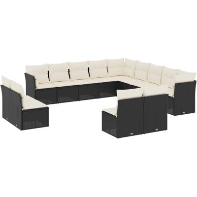 VidaXL Gartengarnitur - Modular, Polyrattan, Wetterfest VidaXL Gartengarnitur - Modular, Polyrattan, Wetterfest