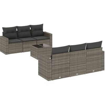 VidaXL Gartenmöbel-Set - Grau - Langlebig, Modular, UV-beständig VidaXL Gartenmöbel-Set - Grau - Langlebig, Modular, UV-beständig
