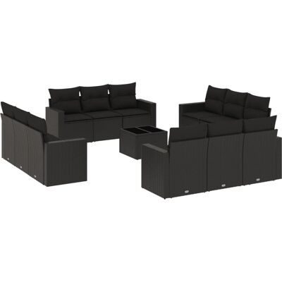 VidaXL Gartenset - Schwarz, Modular - Outdoormöbel VidaXL Gartenset - Schwarz, Modular - Outdoormöbel