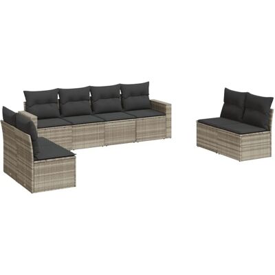 vidaXL 9-Tlg. Garten-Sofagarnitur - Langlebiges PE-Rattan, Kissen, Modular vidaXL 9-Tlg. Garten-Sofagarnitur - Langlebiges PE-Rattan, Kissen, Modular