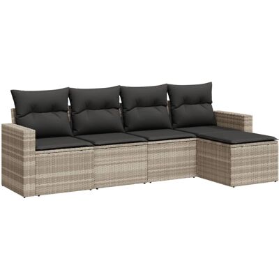 vidaXL Gartenmöbel-Set - Langlebiges PE-Rattan, Modular, Beige vidaXL Gartenmöbel-Set - Langlebiges PE-Rattan, Modular, Beige