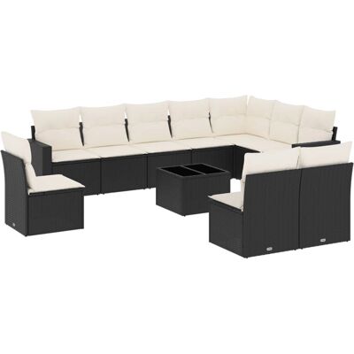 VidaXL Gartenset aus Outdoor-Möbeln - Schwarz VidaXL Gartenset aus Outdoor-Möbeln - Schwarz