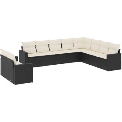 vidaXL Outdoor Möbel-Set - Beige, Modular, 10 St vidaXL Outdoor Möbel-Set - Beige, Modular, 10 St