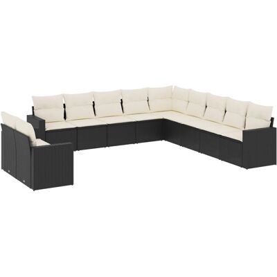 VidaXL Gartenmöbel-Set - Schwarz, 11 Stück VidaXL Gartenmöbel-Set - Schwarz, 11 Stück