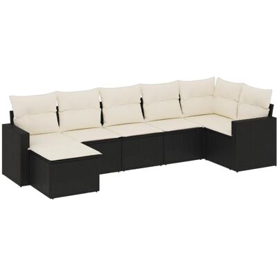 VidaXL Outdoor Möbelset - Beige, Schwarz, Weiß - Garten VidaXL Outdoor Möbelset - Beige, Schwarz, Weiß - Garten
