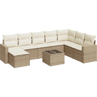 vidaXL Gartenmöbel-Set - Beige, Modular, Wetterfest vidaXL Gartenmöbel-Set - Beige, Modular, Wetterfest