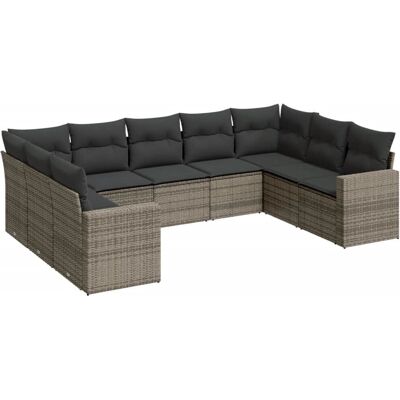 VidaXL Beiges Gartenmöbel-Set - 9-Sitzer Poly Rattan VidaXL Beiges Gartenmöbel-Set - 9-Sitzer Poly Rattan