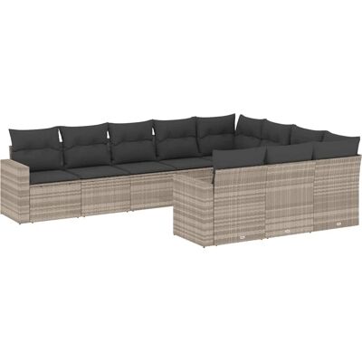 vidaXL 10-Tlg. Garten-Sofagarnitur - Modell: O - Langlebiges PE-Rattan vidaXL 10-Tlg. Garten-Sofagarnitur - Modell: O - Langlebiges PE-Rattan
