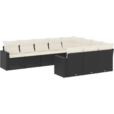 vidaXL Gartenmöbel-Set - Schwarz - Modular 10 Plätze vidaXL Gartenmöbel-Set - Schwarz - Modular 10 Plätze