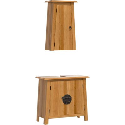 vidaXL 3223459 Badeværelsesmøbel-Set - Grantræ, 2 Stykker, Rustik Stil vidaXL 3223459 Badeværelsesmøbel-Set - Grantræ, 2 Stykker, Rustik Stil