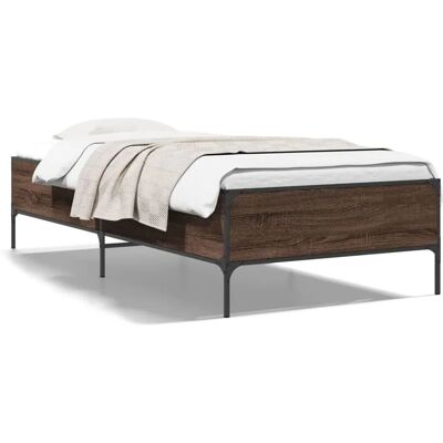 vidaXL Braun Eichen-Optik Bettgestell 100x200 cm - Bettart vidaXL Braun Eichen-Optik Bettgestell 100x200 cm - Bettart