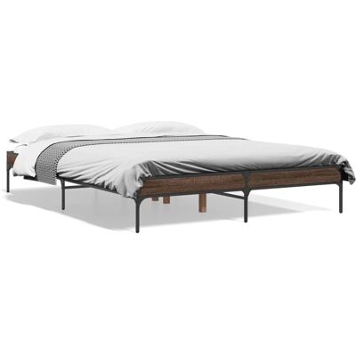 vidaXL Bettgestell Braun Eichen-Optik 160x200 cm - Bettgestell vidaXL Bettgestell Braun Eichen-Optik 160x200 cm - Bettgestell