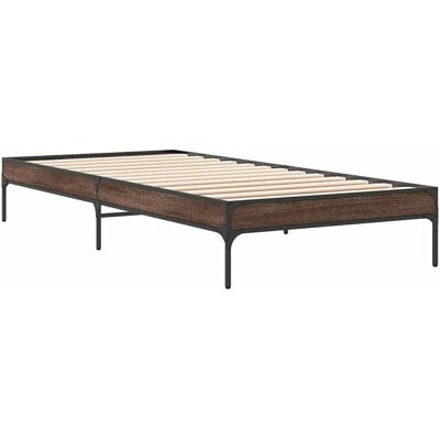 vidaXL Ruskea tammilevy sänkykehys 75x190 cm - Tuki patjalle vidaXL Ruskea tammilevy sänkykehys 75x190 cm - Tuki patjalle