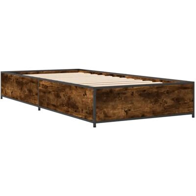 vidaXL Bettrahmen Räuchereiche 100x200 cm - Bettgestell vidaXL Bettrahmen Räuchereiche 100x200 cm - Bettgestell
