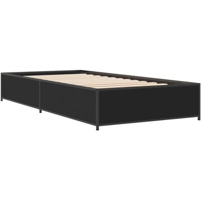 vidaXL Bettgestell - Schwarz - 75x190 cm - Betttyp vidaXL Bettgestell - Schwarz - 75x190 cm - Betttyp