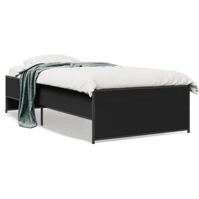vidaXL Bettgestell Schwarz - 90x190 cm - Stabile Metallstütze vidaXL Bettgestell Schwarz - 90x190 cm - Stabile Metallstütze