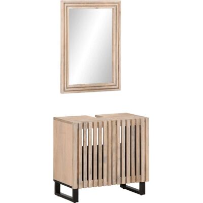 vidaXL Badeværelsesmøbel-Set - Model 3217100 - Mango Træ, 2 dele vidaXL Badeværelsesmøbel-Set - Model 3217100 - Mango Træ, 2 dele
