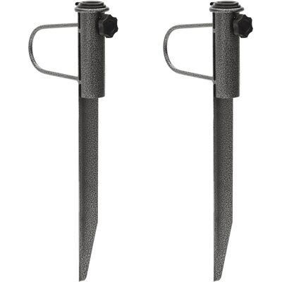 vidaXL Erdspießschirmständer - 2 stk, 19x42 cm - Sonnenschirmständer vidaXL Erdspießschirmständer - 2 stk, 19x42 cm - Sonnenschirmständer
