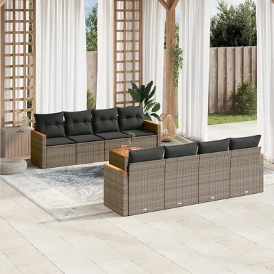 VidaXL Gartenset - 8 Plätze - Grau VidaXL Gartenset - 8 Plätze - Grau