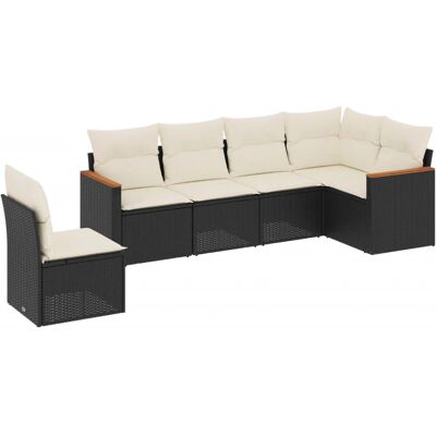 vidaXL Gartenmöbel-Set - Schwarz - 6-7 Plätze vidaXL Gartenmöbel-Set - Schwarz - 6-7 Plätze
