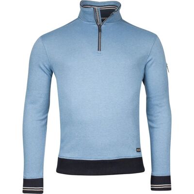 Baileys Heren Blauw Half Zip Sweatshirt - Sweatshirt Baileys Heren Blauw Half Zip Sweatshirt - Sweatshirt