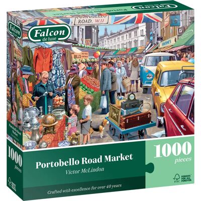 Falcon De Luxe Portobello Road Market Puzzel - 1000 stuks Landschap Falcon De Luxe Portobello Road Market Puzzel - 1000 stuks Landschap