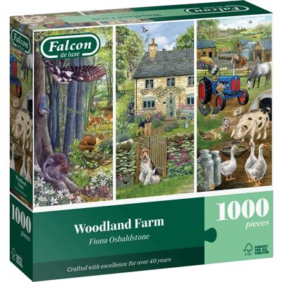 Falcon De Luxe Woodland Farm 1000-Piece Puzzle Falcon De Luxe Woodland Farm 1000-Piece Puzzle
