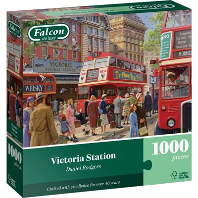 Falcon De Luxe Victoria Station 1000-Piece City Puzzle Falcon De Luxe Victoria Station 1000-Piece City Puzzle