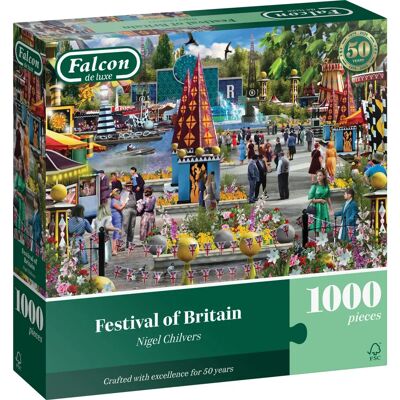 Falcon De Luxe Festival of Britain Puzzel - 1000 Stukjes Falcon De Luxe Festival of Britain Puzzel - 1000 Stukjes