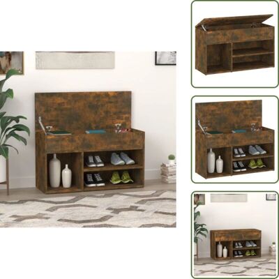 Ławka do Przechowywania Living Store - Drewno Techniczne - 80x30x45cm Ławka do Przechowywania Living Store - Drewno Techniczne - 80x30x45cm