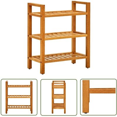 Szafka na buty z masywnego dębu - 3 półki - 50x27x60 cm Szafka na buty z masywnego dębu - 3 półki - 50x27x60 cm