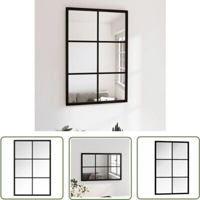 Czarny 60x40 cm Lustro Ścienne od The Living Store Czarny 60x40 cm Lustro Ścienne od The Living Store