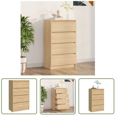 The Living Store Sonoma-dąb Credenza - 4 szuflady The Living Store Sonoma-dąb Credenza - 4 szuflady